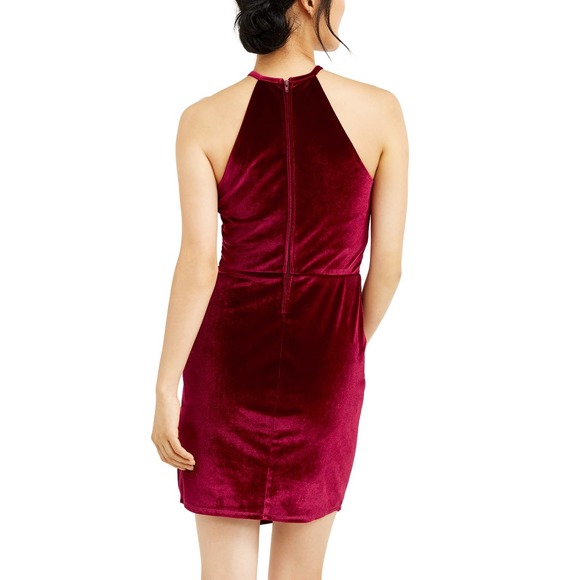 Crystal Doll Wine Burgundy Velvet Juniors' Knot - Picture 11 of 12